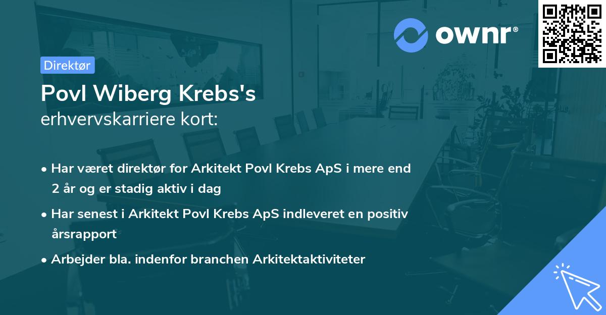 Povl Wiberg Krebs's erhvervskarriere kort