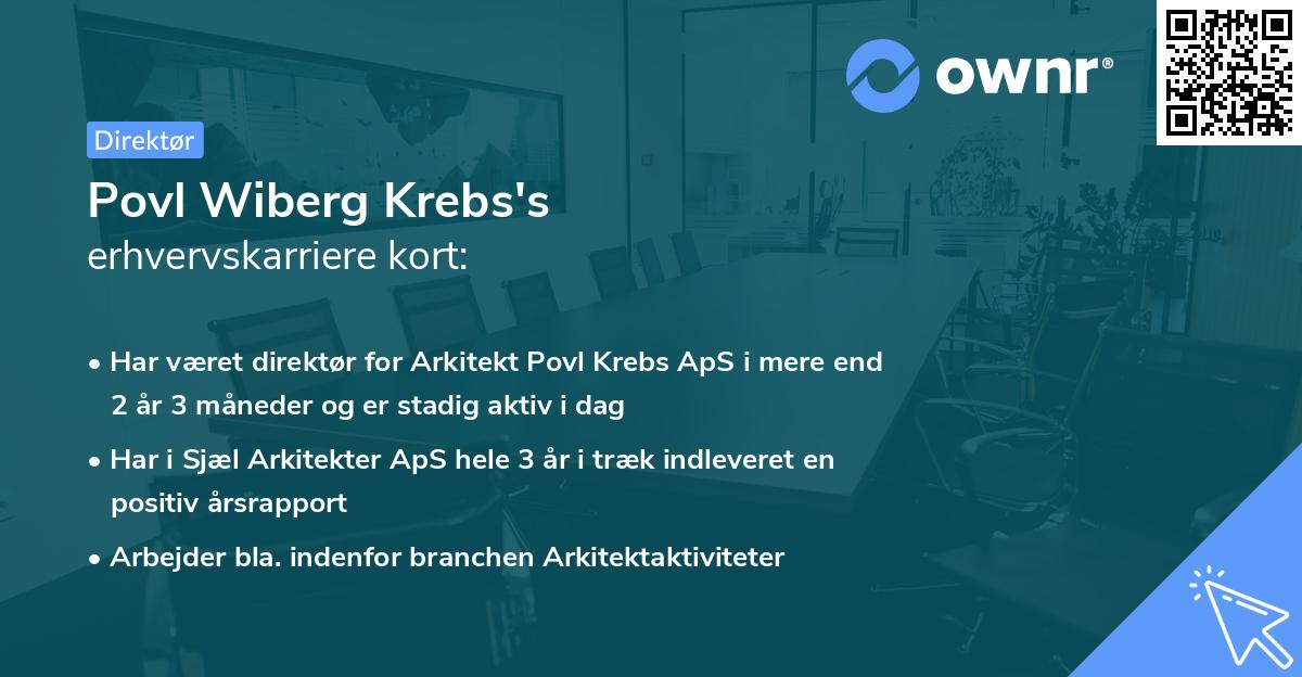 Povl Wiberg Krebs's erhvervskarriere kort
