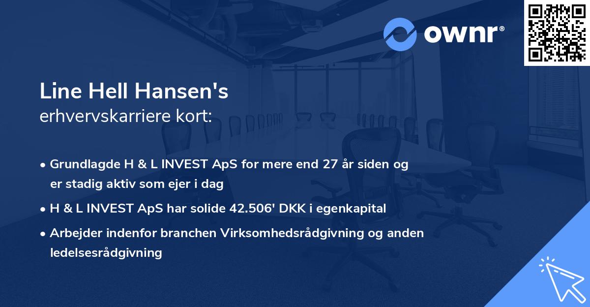 Line Hell Hansen's erhvervskarriere kort