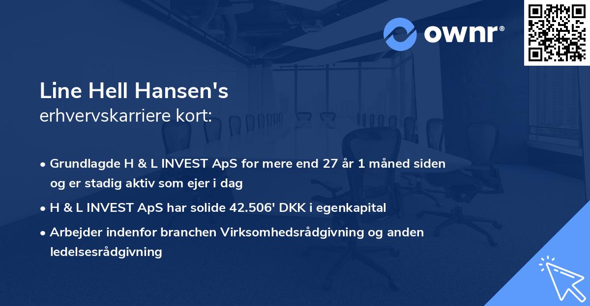 Line Hell Hansen's erhvervskarriere kort