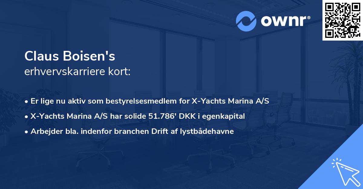 Claus Boisen's erhvervskarriere kort