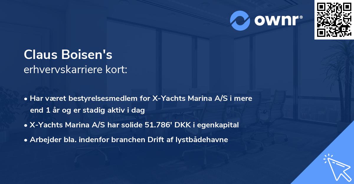Claus Boisen's erhvervskarriere kort