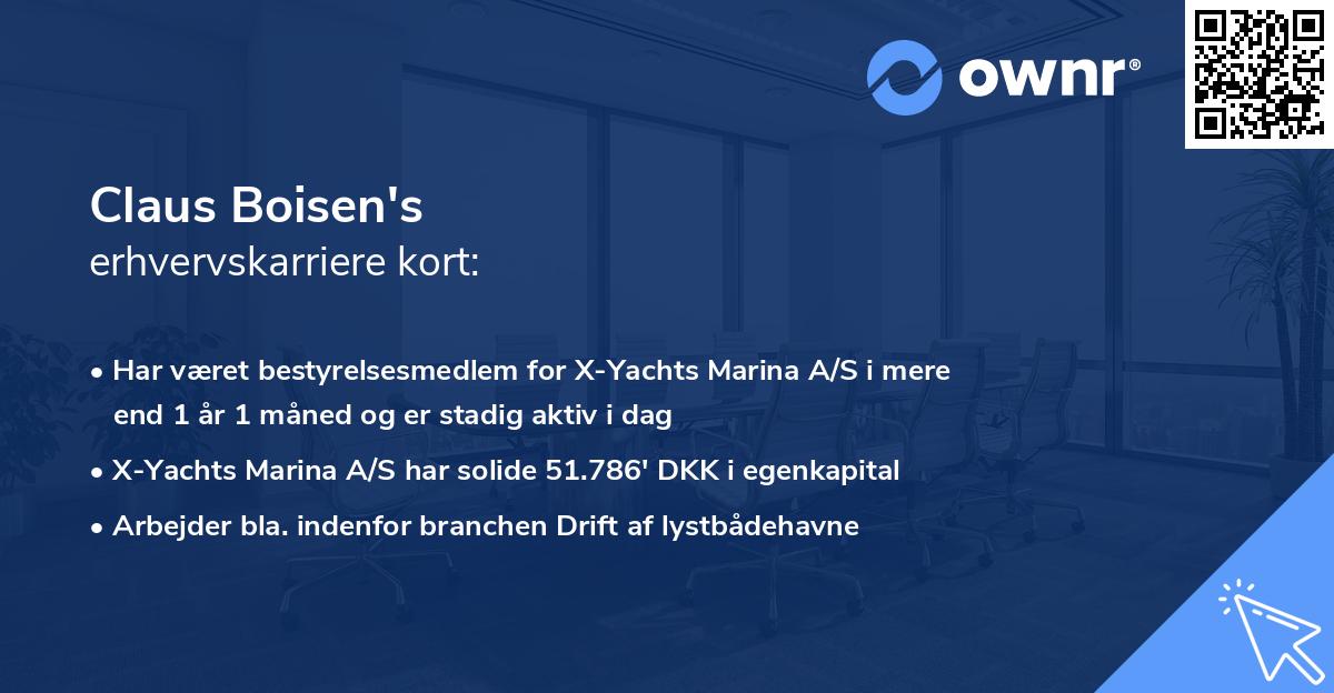 Claus Boisen's erhvervskarriere kort