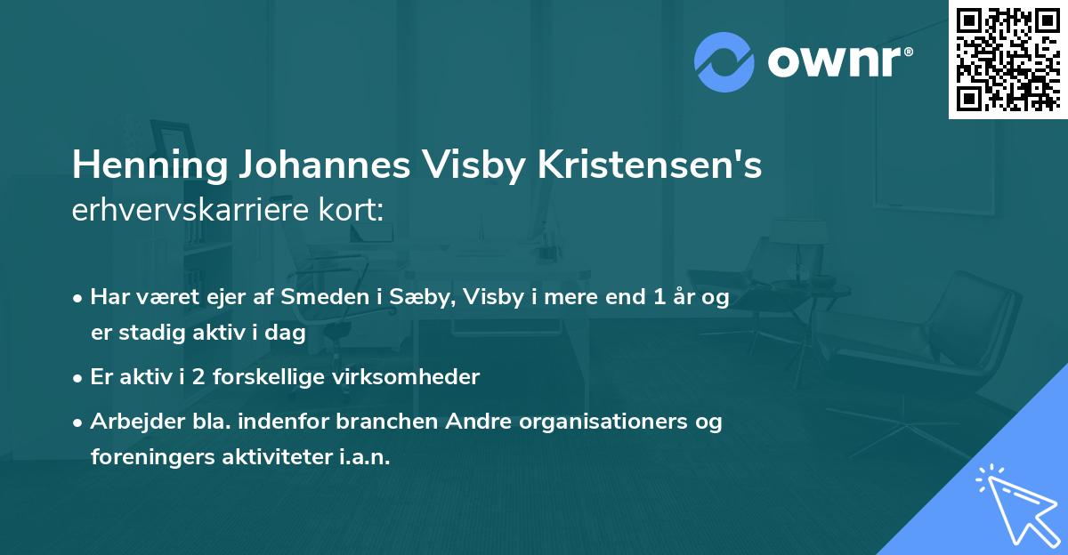 Henning Johannes Visby Kristensen's erhvervskarriere kort