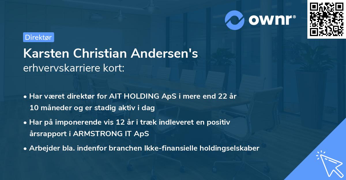 Karsten Christian Andersen's erhvervskarriere kort