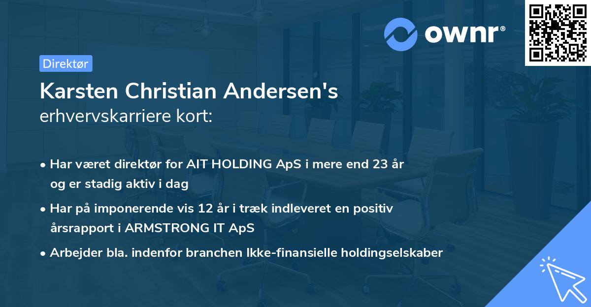 Karsten Christian Andersen's erhvervskarriere kort