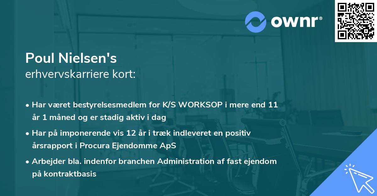 Poul Nielsen's erhvervskarriere kort