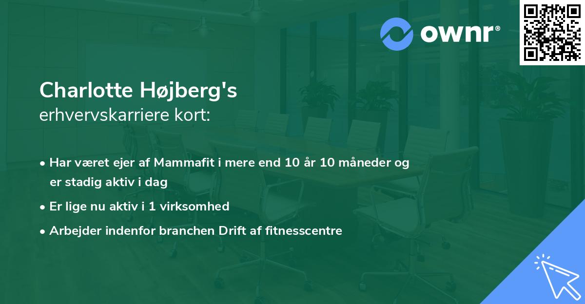 Charlotte Højberg's erhvervskarriere kort
