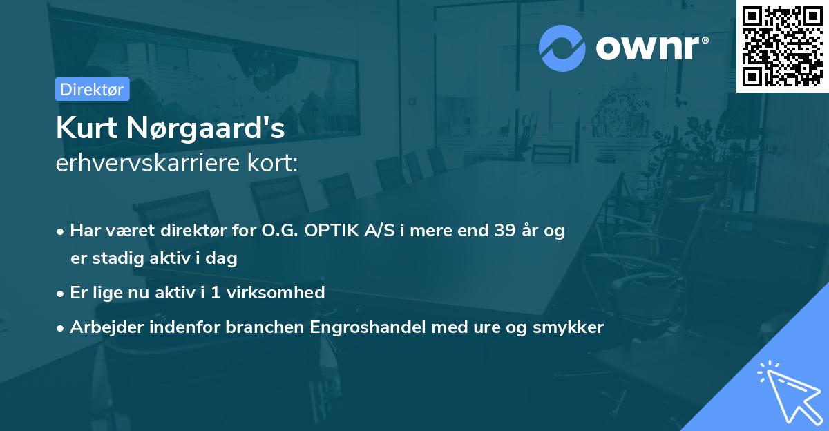 Kurt Nørgaard's erhvervskarriere kort