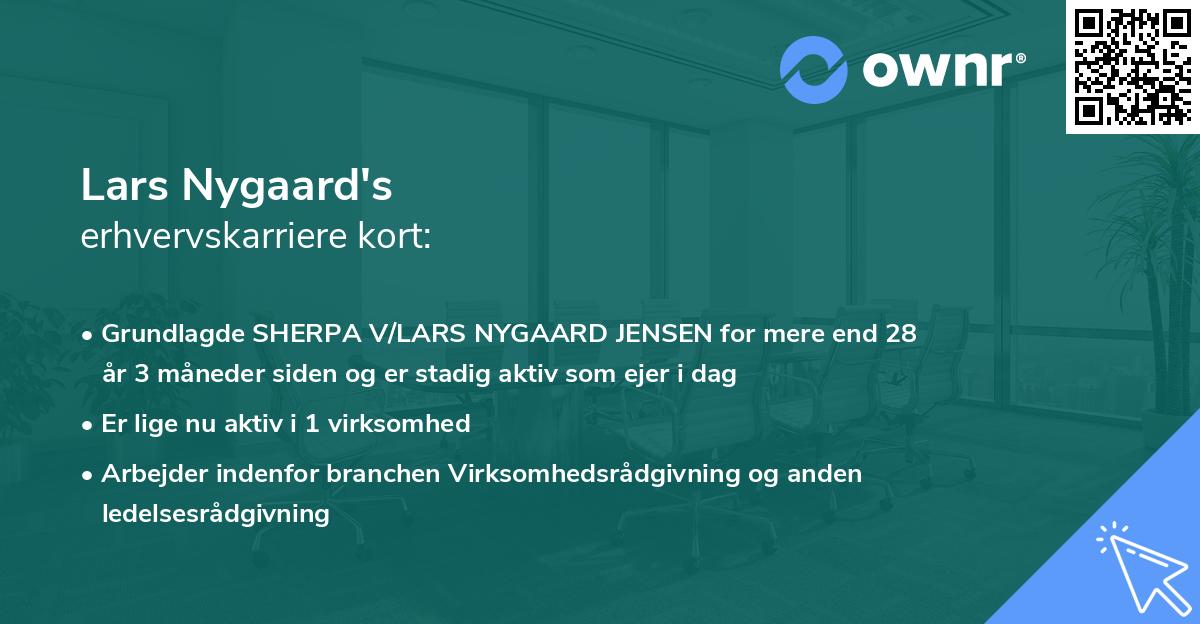 Lars Nygaard's erhvervskarriere kort