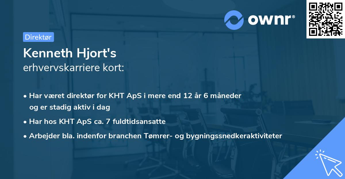 Kenneth Hjort's erhvervskarriere kort