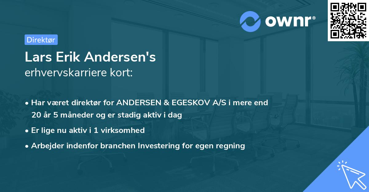 Lars Erik Andersen's erhvervskarriere kort
