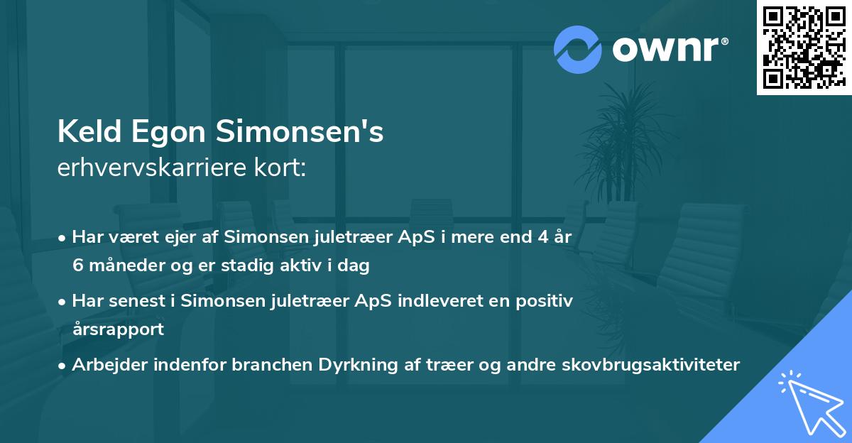 Keld Egon Simonsen's erhvervskarriere kort