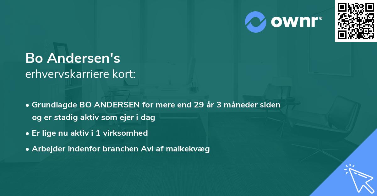 Bo Andersen's erhvervskarriere kort