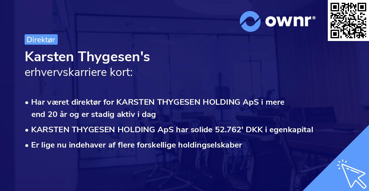 Karsten Thygesen's erhvervskarriere kort