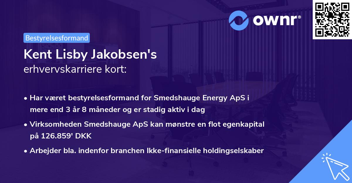 Kent Lisby Jakobsen's erhvervskarriere kort