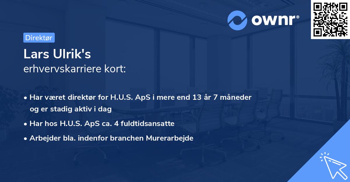 Lars Ulrik's erhvervskarriere kort