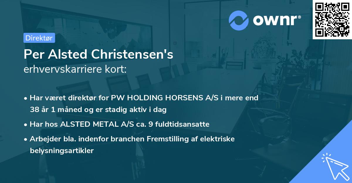 Per Alsted Christensen's erhvervskarriere kort