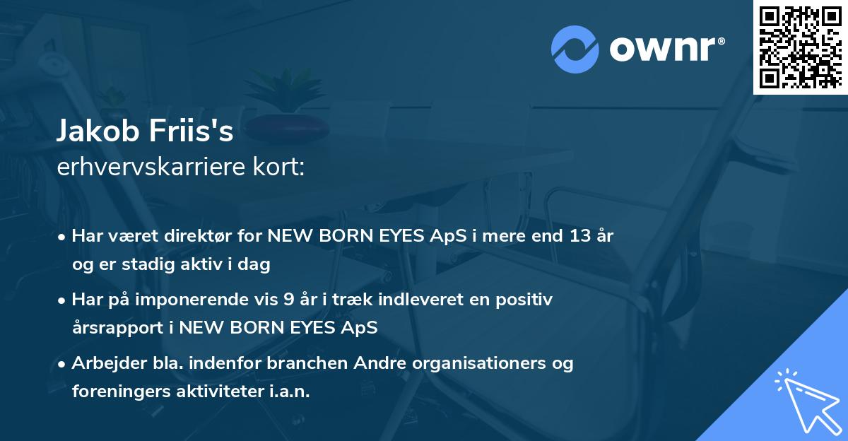 Jakob Friis's erhvervskarriere kort