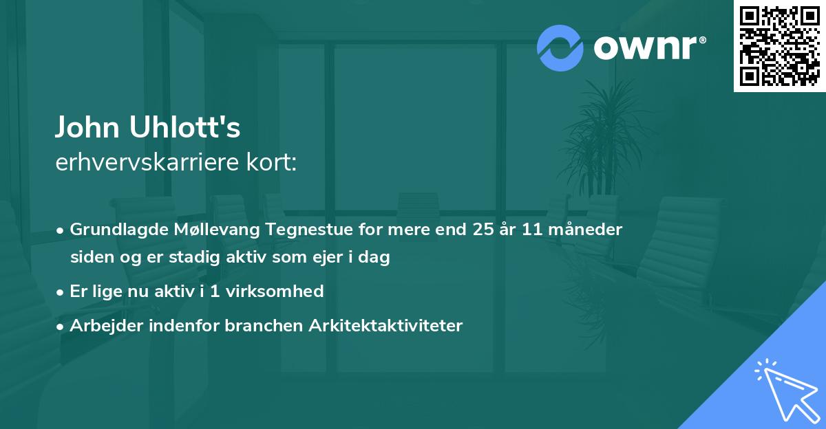 John Uhlott's erhvervskarriere kort
