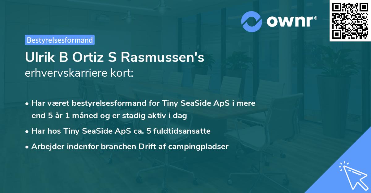 Ulrik B Ortiz S Rasmussen's erhvervskarriere kort