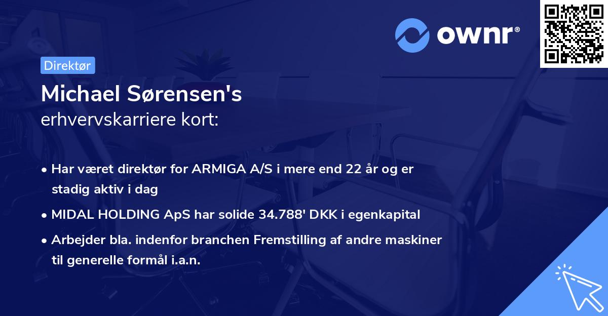 Michael Sørensen's erhvervskarriere kort