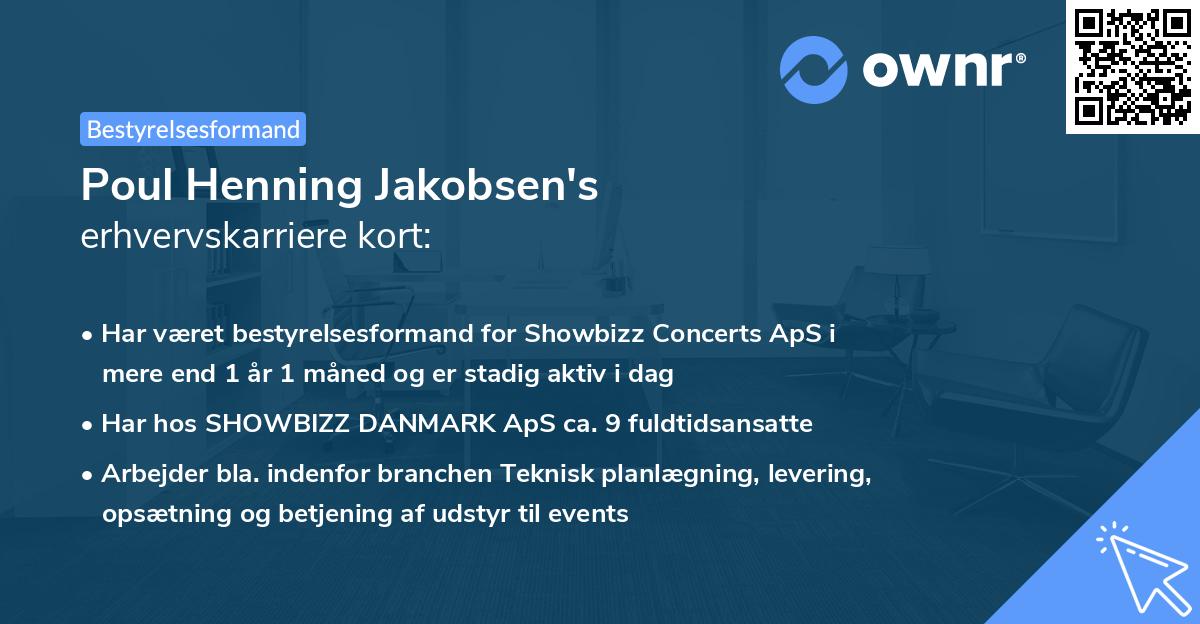Poul Henning Jakobsen's erhvervskarriere kort