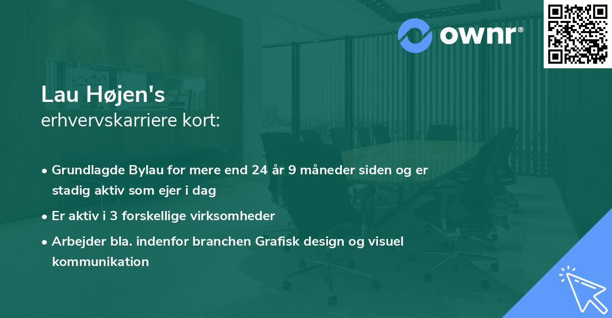 Lau Højen's erhvervskarriere kort