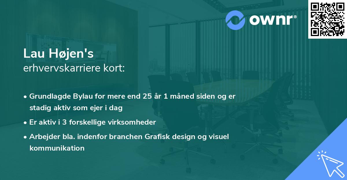 Lau Højen's erhvervskarriere kort