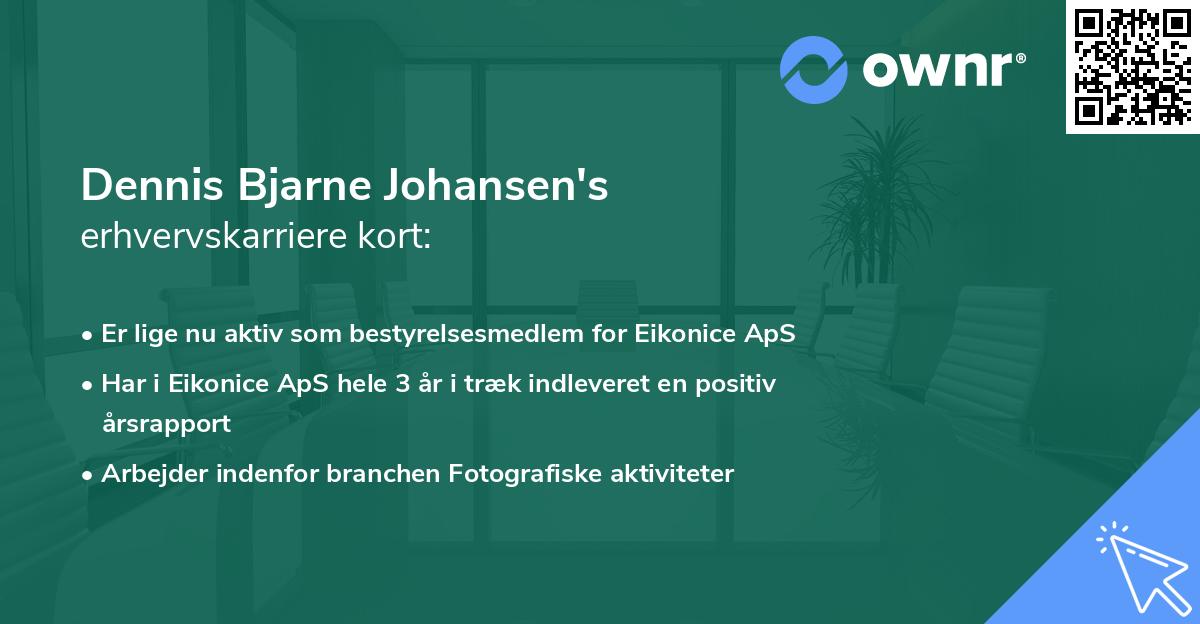 Dennis Bjarne Johansen's erhvervskarriere kort