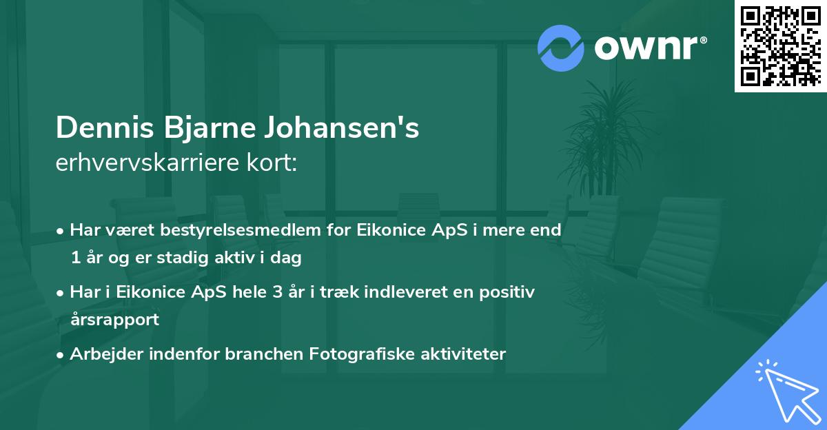 Dennis Bjarne Johansen's erhvervskarriere kort