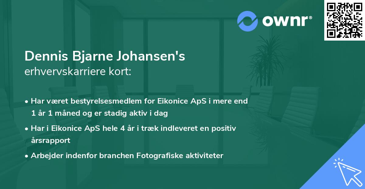 Dennis Bjarne Johansen's erhvervskarriere kort