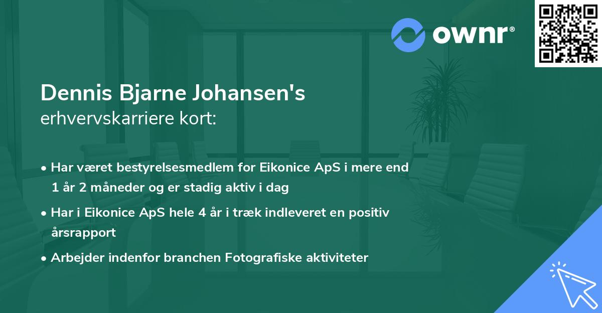 Dennis Bjarne Johansen's erhvervskarriere kort
