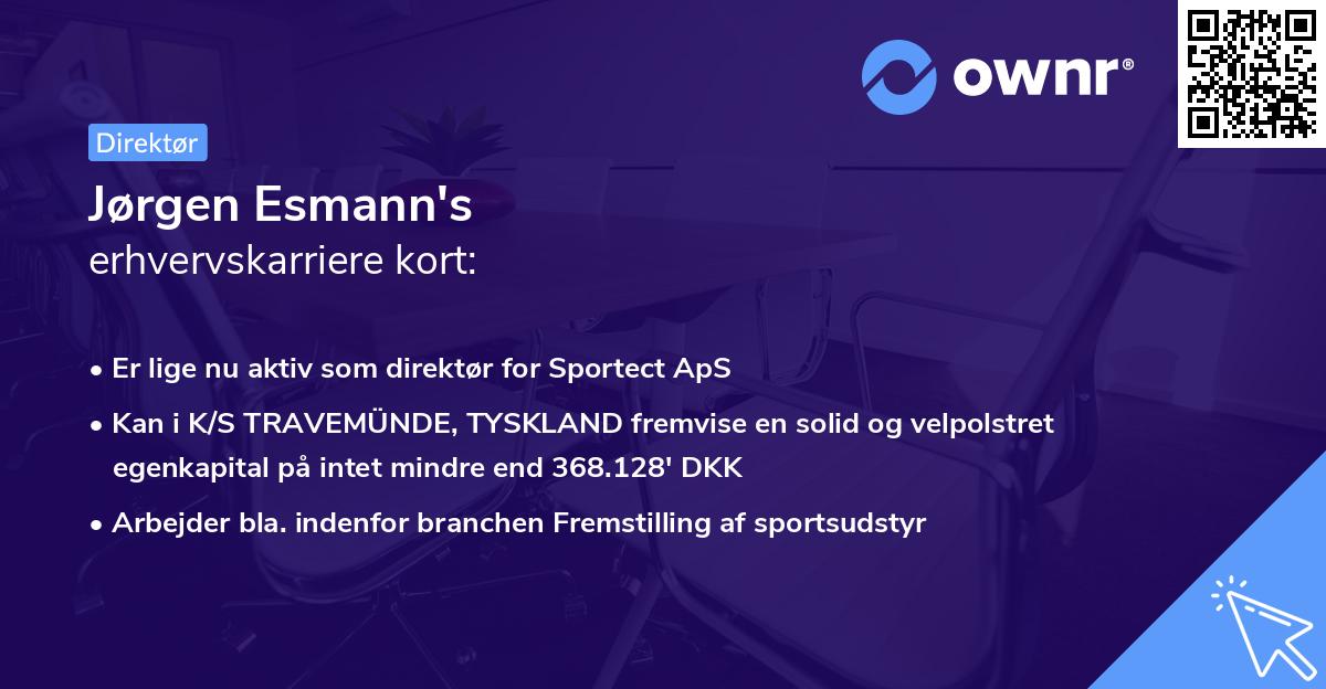 Jørgen Esmann's erhvervskarriere kort