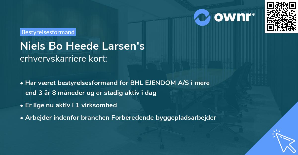 Niels Bo Heede Larsen's erhvervskarriere kort