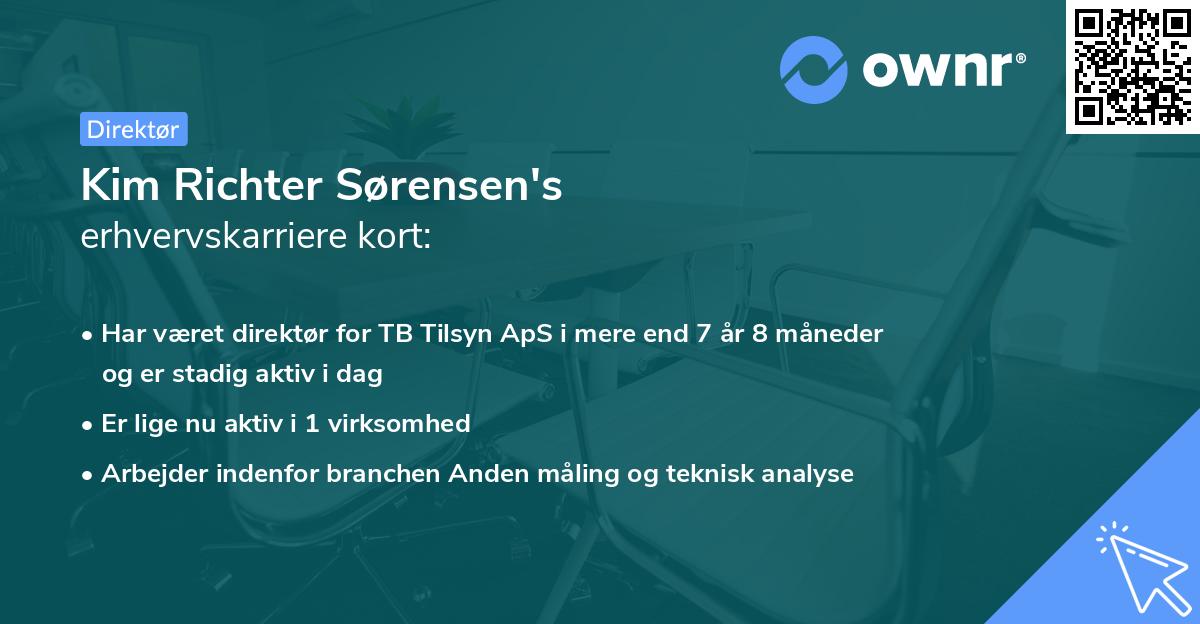 Kim Richter Sørensen's erhvervskarriere kort