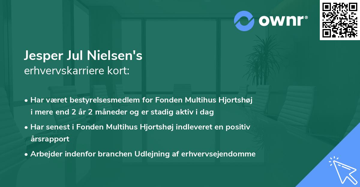 Jesper Jul Nielsen's erhvervskarriere kort