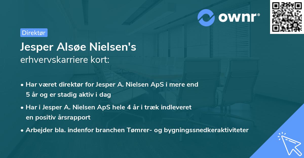 Jesper Alsøe Nielsen's erhvervskarriere kort