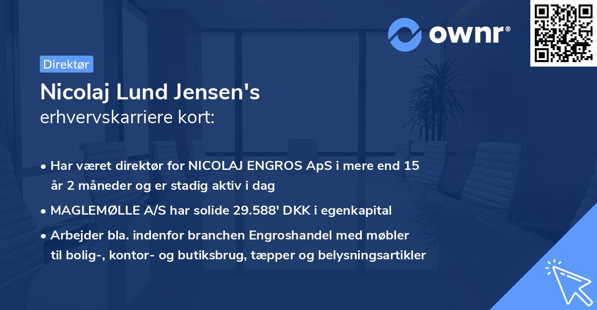 Nicolaj Lund Jensen's erhvervskarriere kort