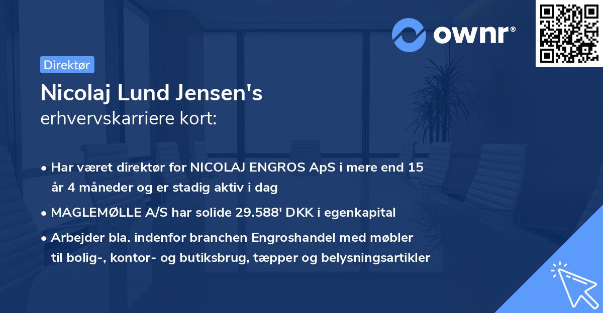 Nicolaj Lund Jensen's erhvervskarriere kort
