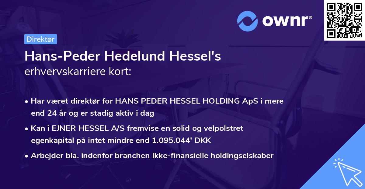 Hans-Peder Hedelund Hessel's erhvervskarriere kort