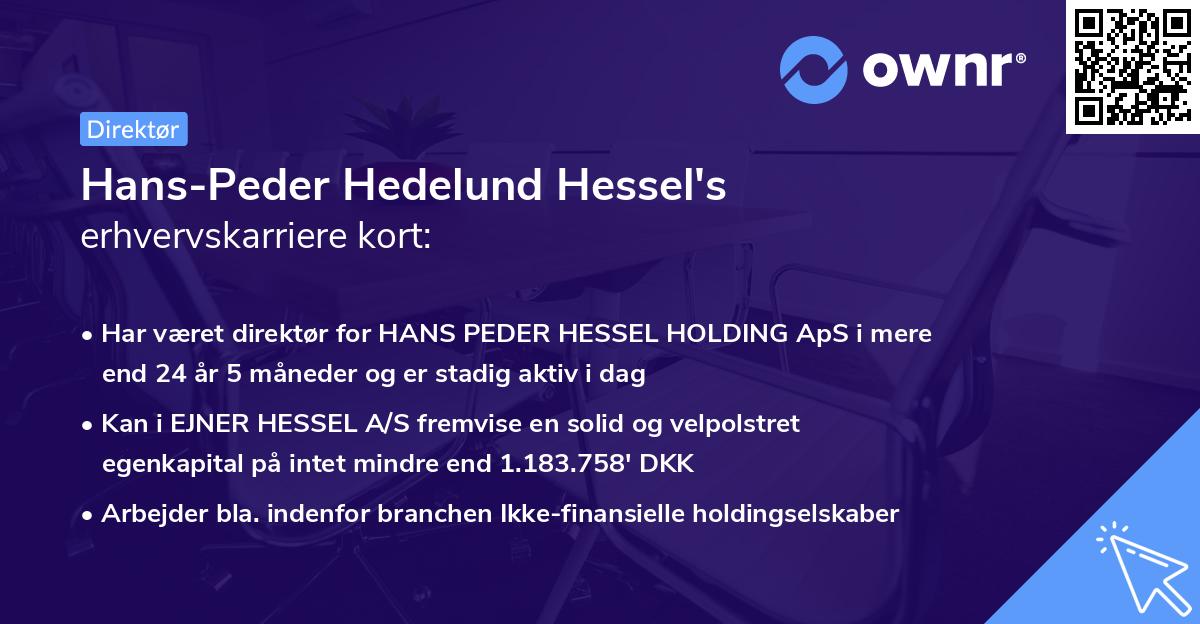 Hans-Peder Hedelund Hessel's erhvervskarriere kort
