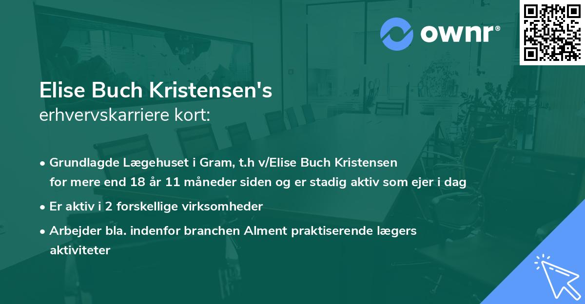 Elise Buch Kristensen's erhvervskarriere kort