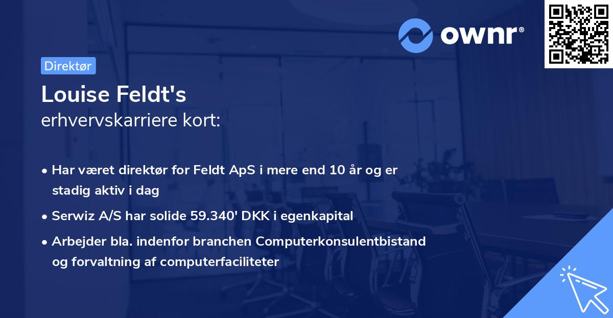 Louise Feldt's erhvervskarriere kort