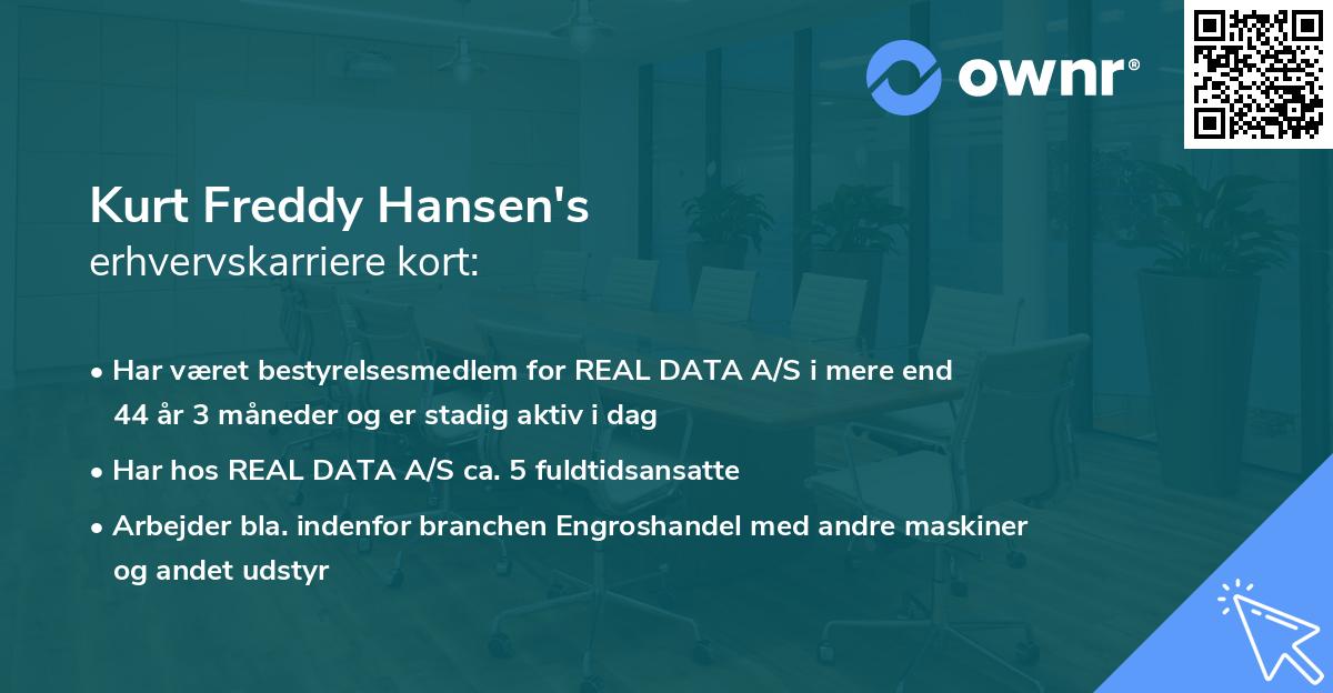 Kurt Freddy Hansen's erhvervskarriere kort