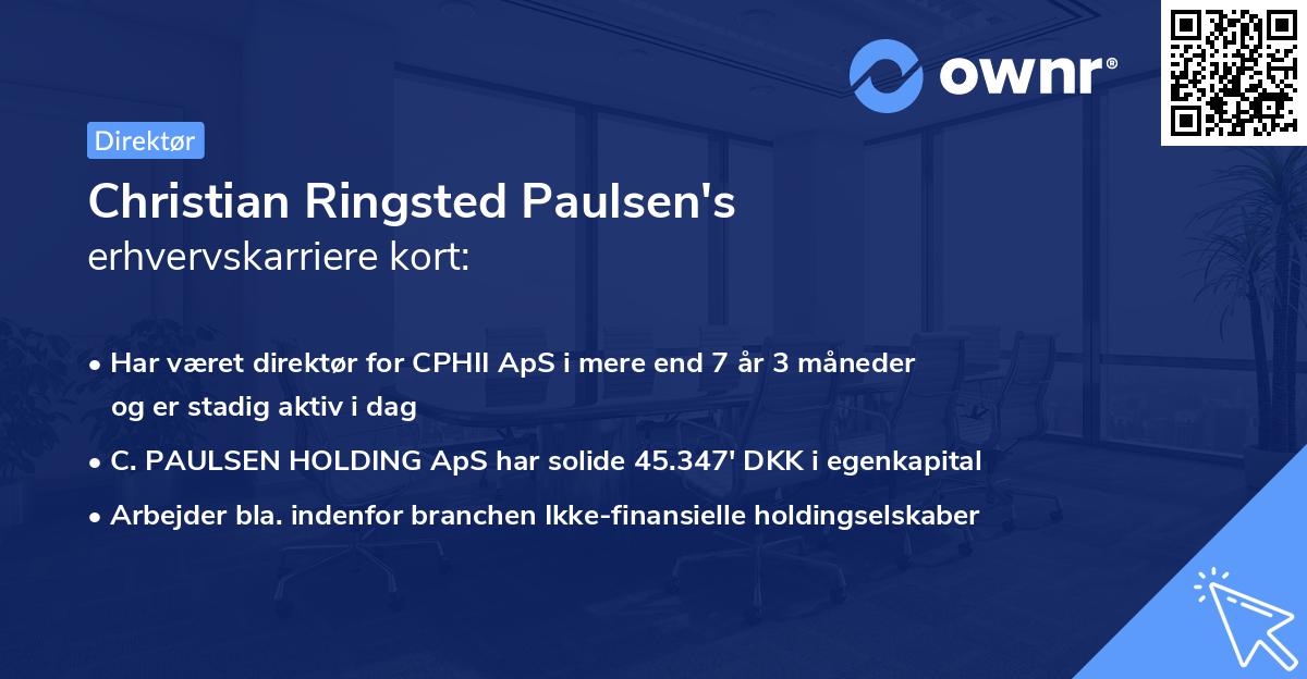Christian Ringsted Paulsen's erhvervskarriere kort
