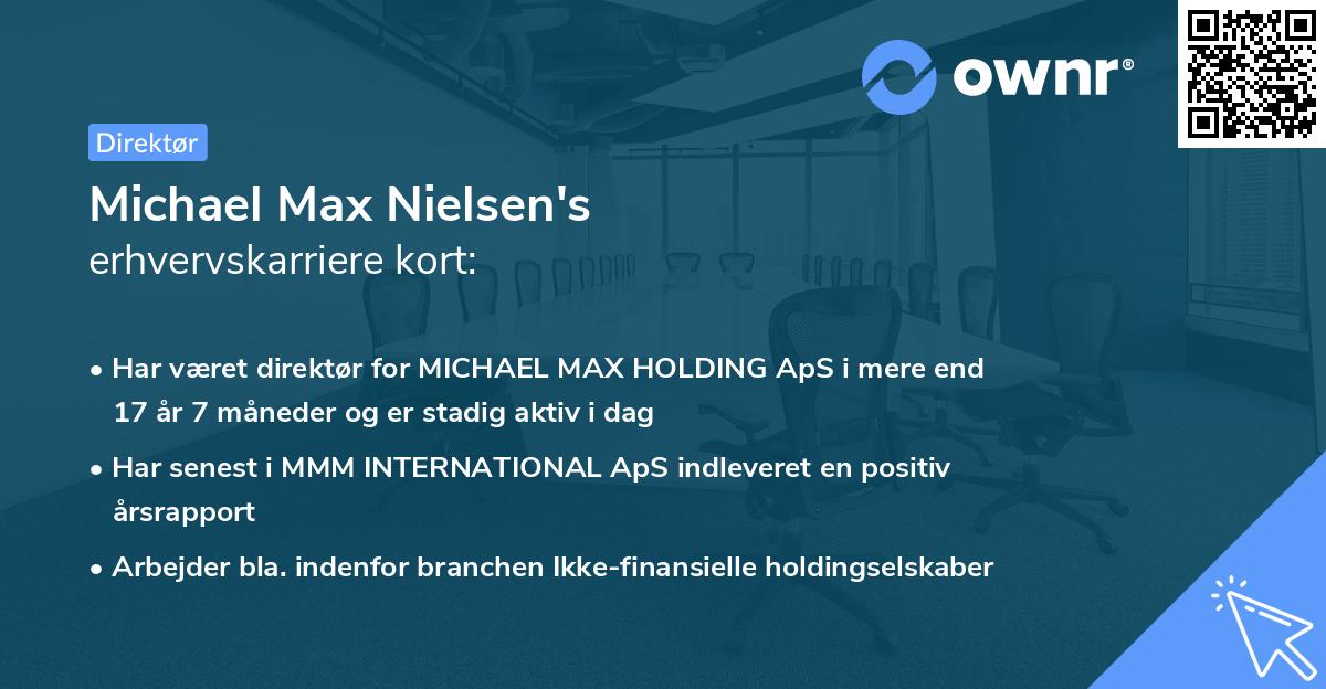 Michael Max Nielsen's erhvervskarriere kort