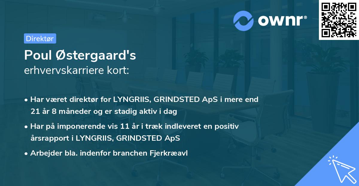 Poul Østergaard's erhvervskarriere kort