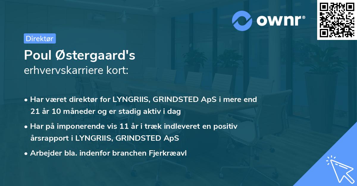 Poul Østergaard's erhvervskarriere kort