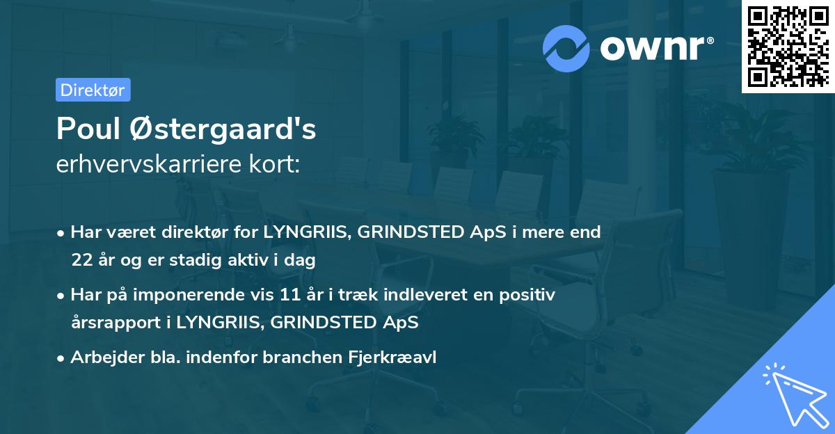 Poul Østergaard's erhvervskarriere kort